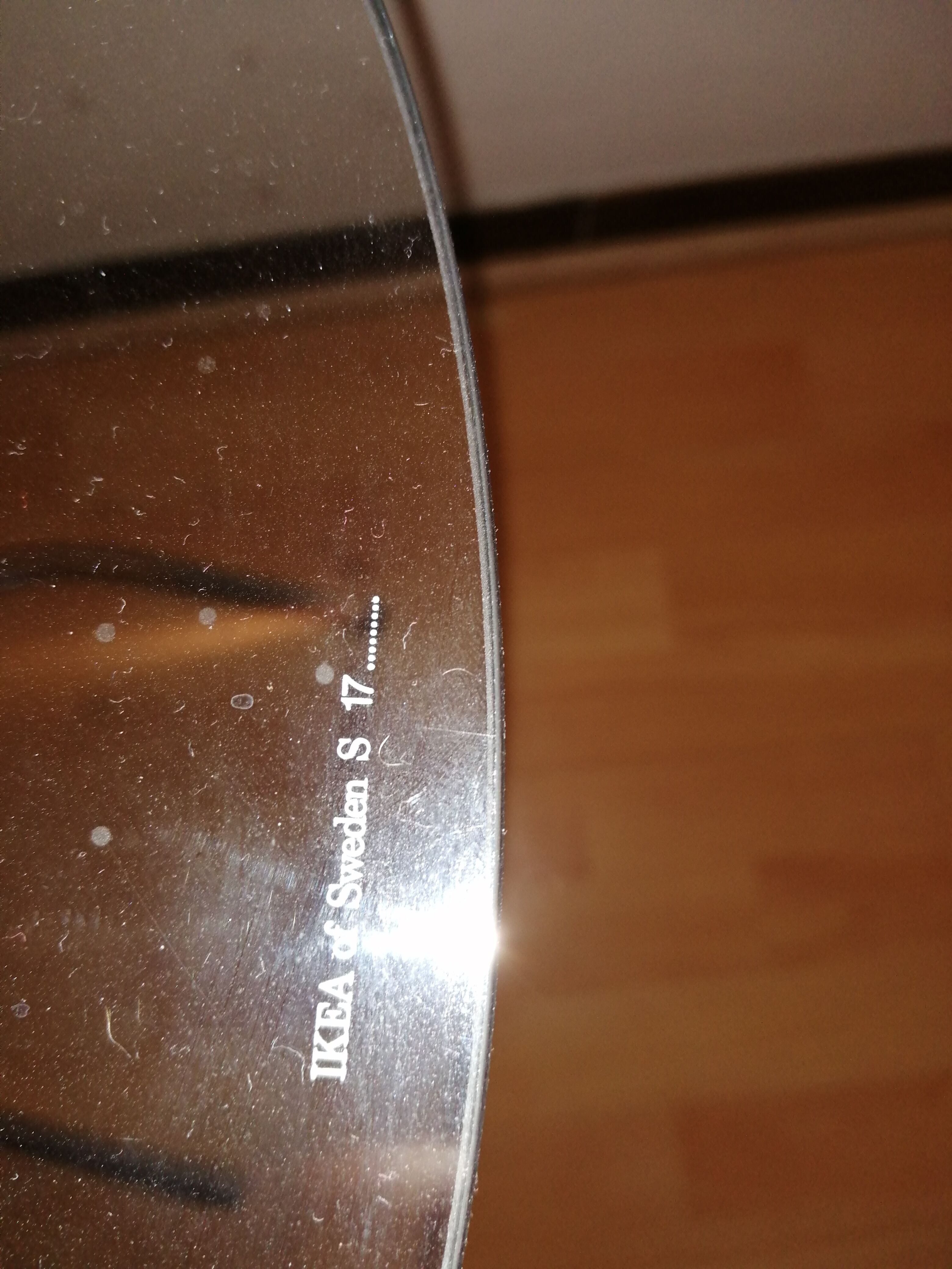 Side table in glass and chrome vintage Ikea model S17 from 1980