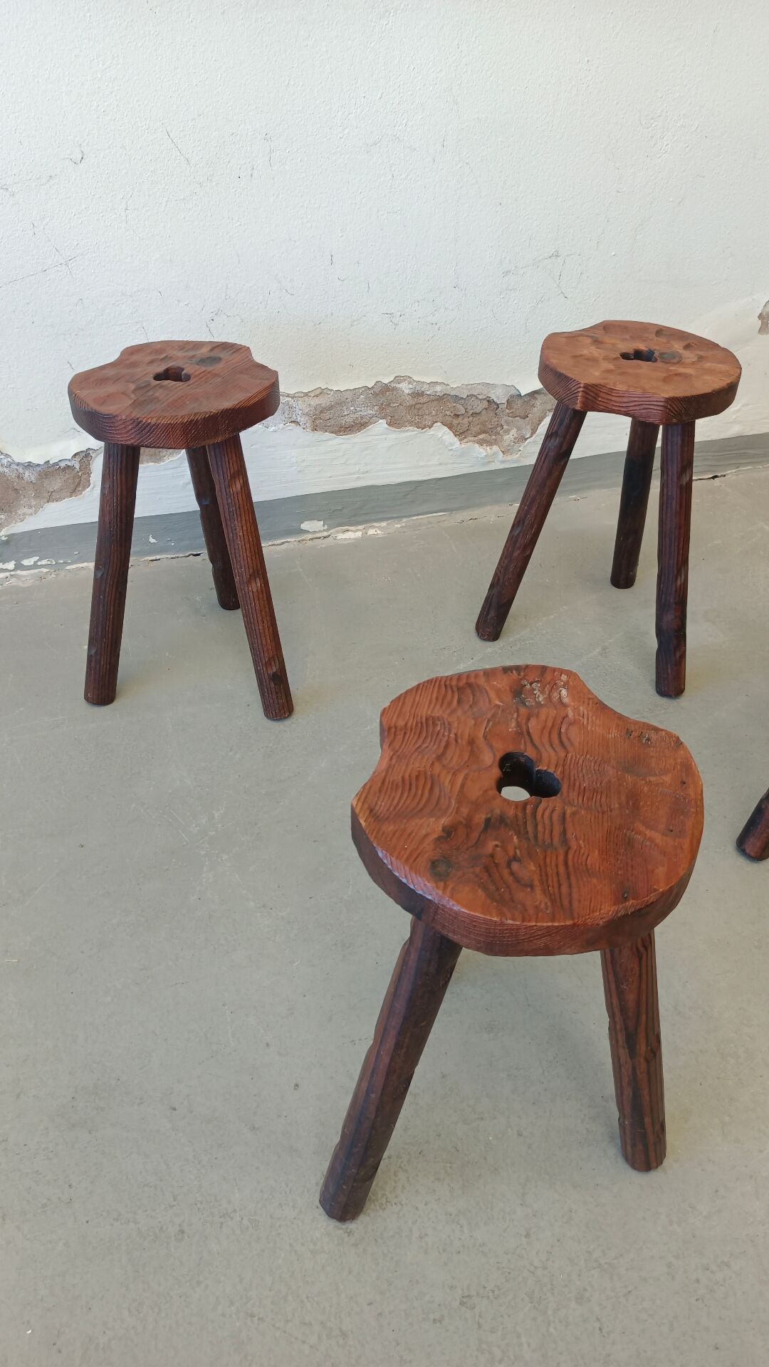Set of brutalist stools