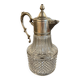 Carafe / decanter jug in moulded glass and silver-plated metal – Silver Pl