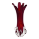 Murano Vase Fratelli Toso Chambord Sommerso Ruby Red 25.5cm