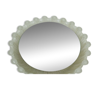 back lit wall MIRROR by schöninger acrylic frame ice glass decor 1960s 1970