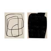 Paire d’impressions giclées. Ensemble d’art mural abstrait de deux, 50x70