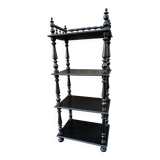 Napoleon III style blackened wood bookcase
