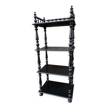 étagère bibliothèque style napoléon III bois Noirci