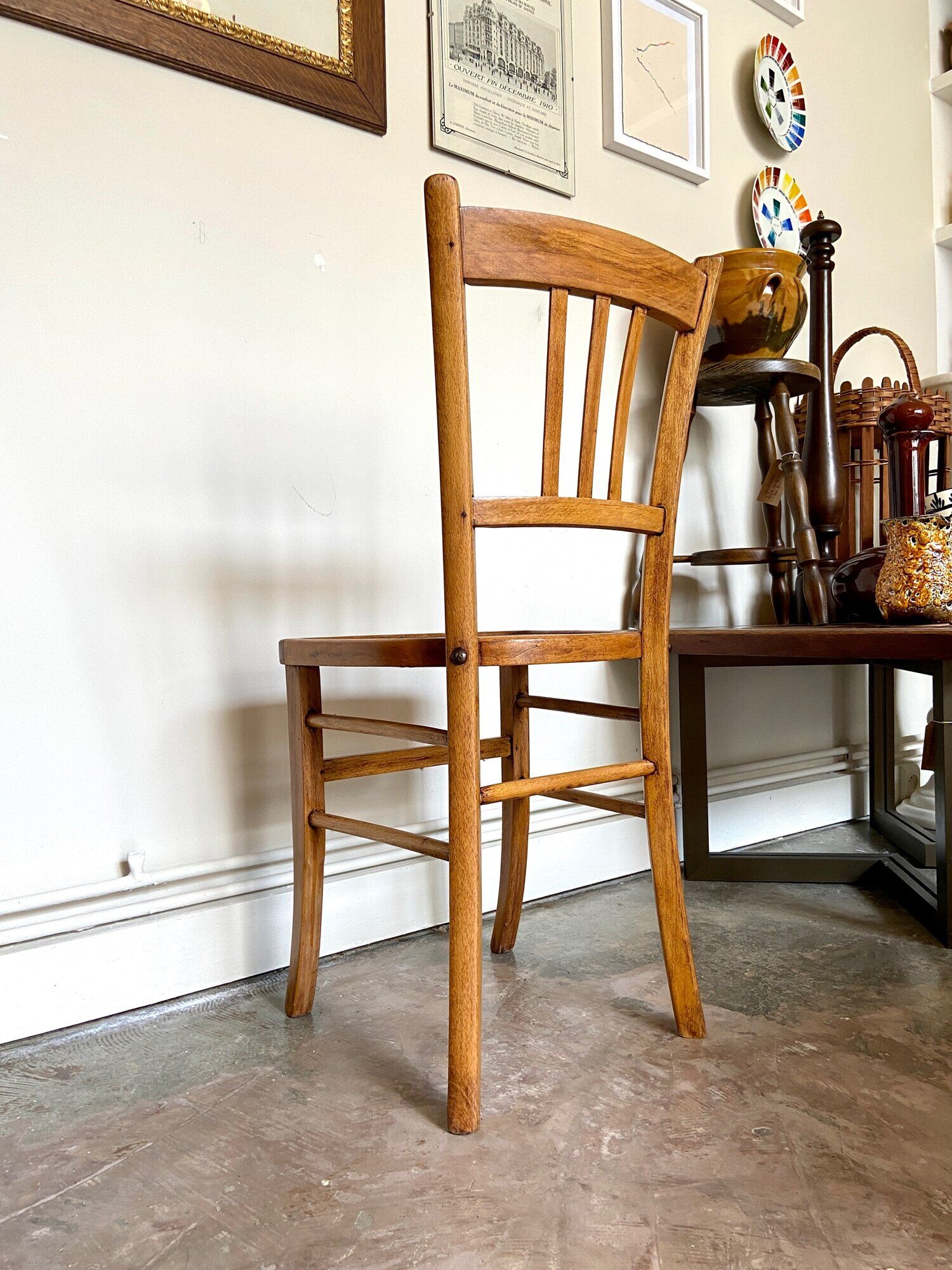 Bistro chair in light wood