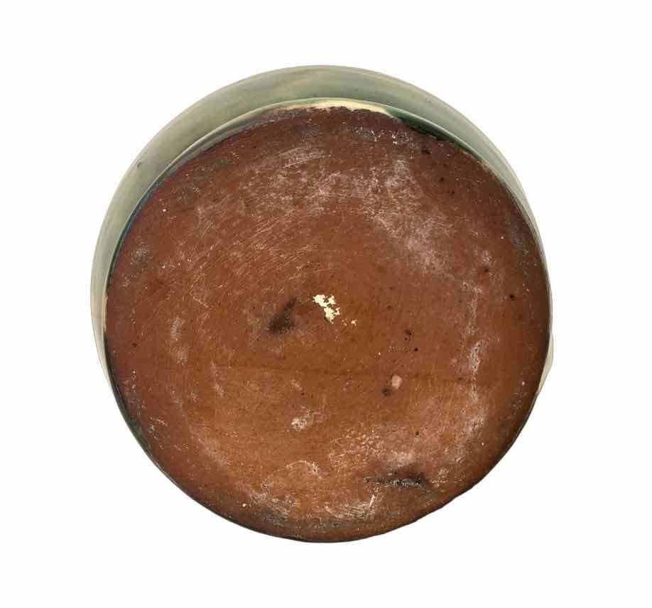 Vintage enameled terracotta pitcher