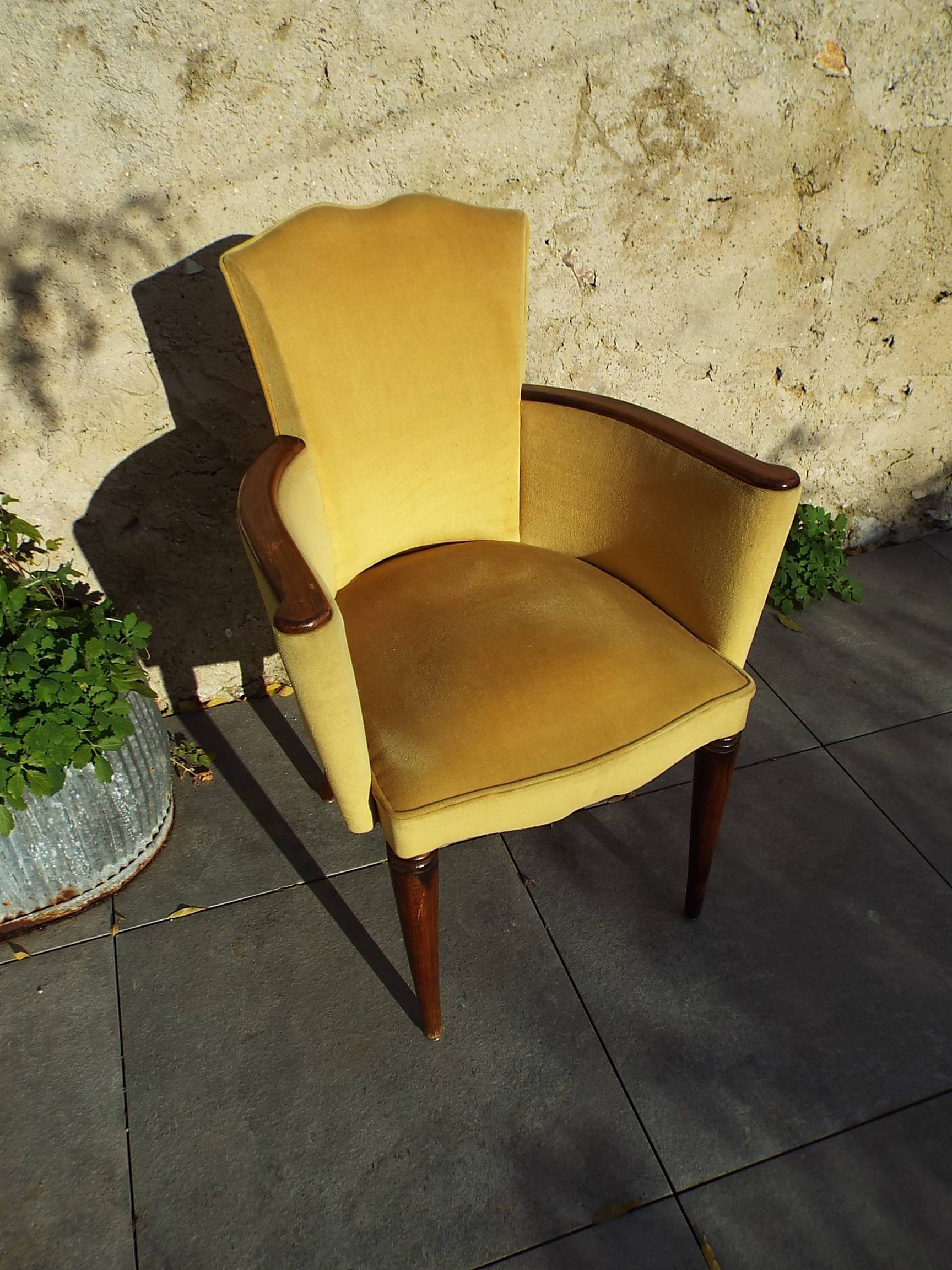Fauteuil bridge art déco