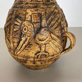 Fat lava pottery "maya tiki" vase by jasba ceramics, germany, 1970s