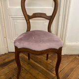Louis Philippe style chair in purple velvet