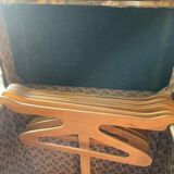 1930s travel trunk art deco fabric