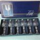 6 crystal stem glasses