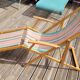 Vintage bayadère canvas chaise longue