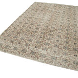 Oriental handmade decorative 1970s beige carpet 192 cm x 292 cm