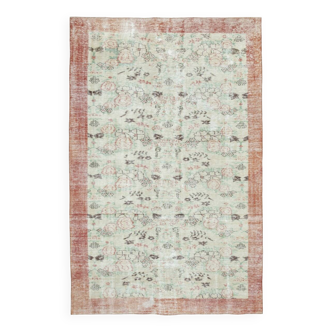 Tapis beige turc noué à la main des années 1970 178 cm x 276 cm