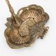 Antique bronze fire screen and fireplace accessories set. Game of seven. France, 1930s