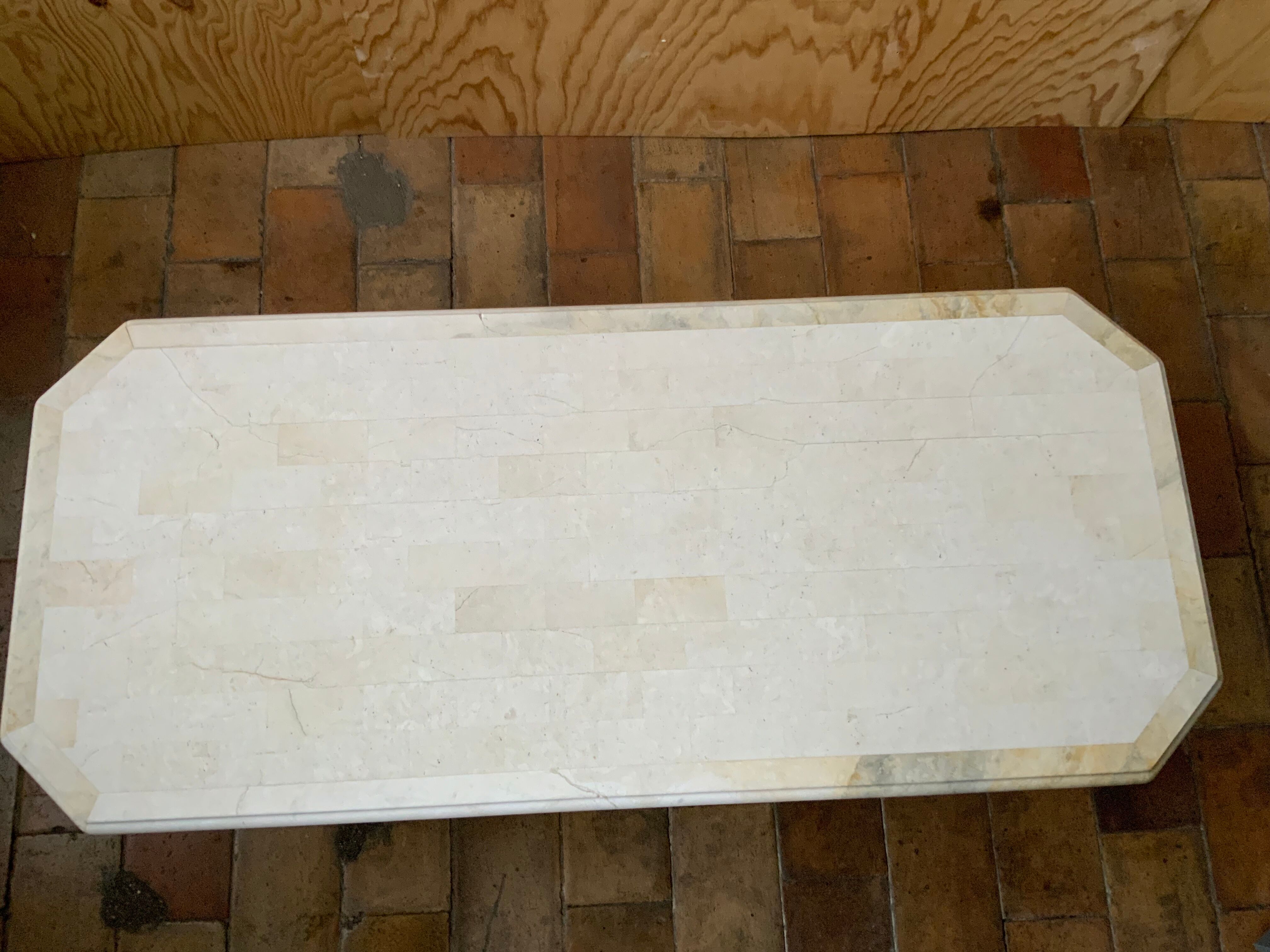 Travertine coffee table