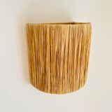 Raffia wall lamp