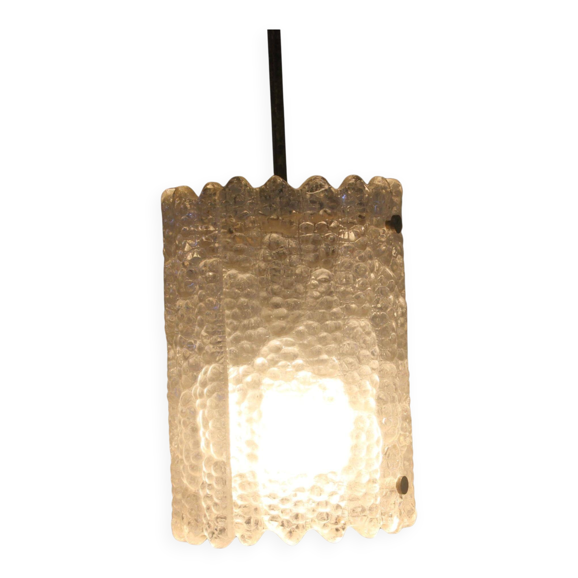 Brass & Glass Ceiling Pendant Light by Carl Fagerlund for Orrefors, 1960s
