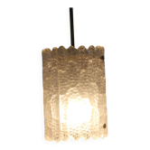 Suspension en laiton et verre par Carl Fagerlund pour Orrefors, années 1960.