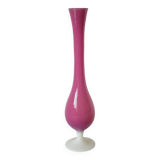Candy pink opaline soliflore vase, 1950