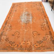 Orange wool turkish rug 299x178cm