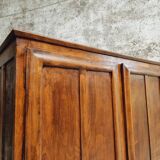 Old wardrobe linen cabinet beech wood
