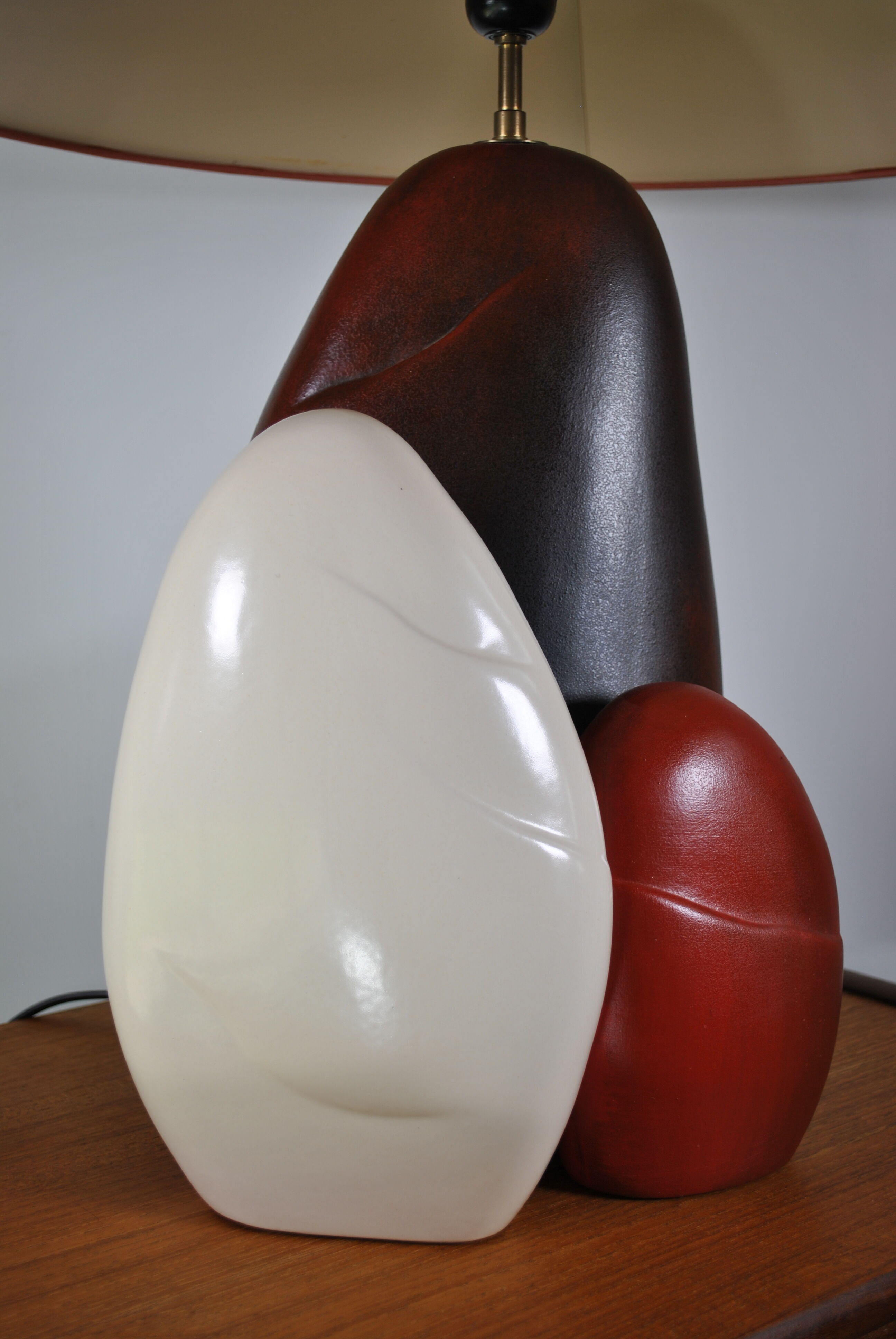 Ceramic pebble lamp by François Chatain 1980