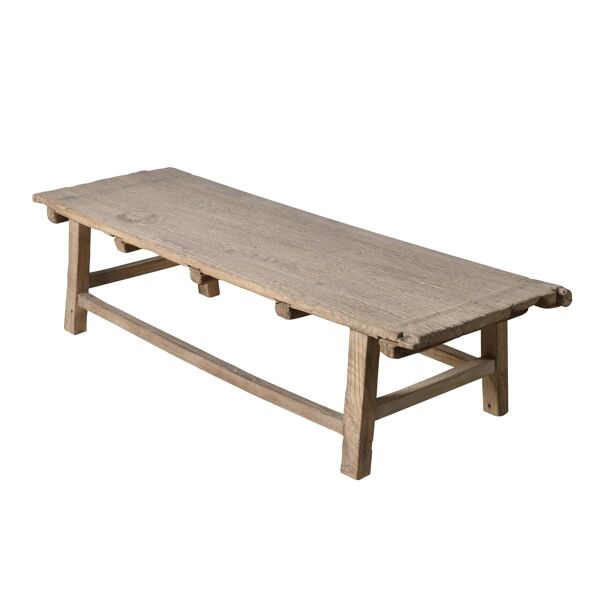 Zhuomian – Table basse avec plateau ancien en orme n°1