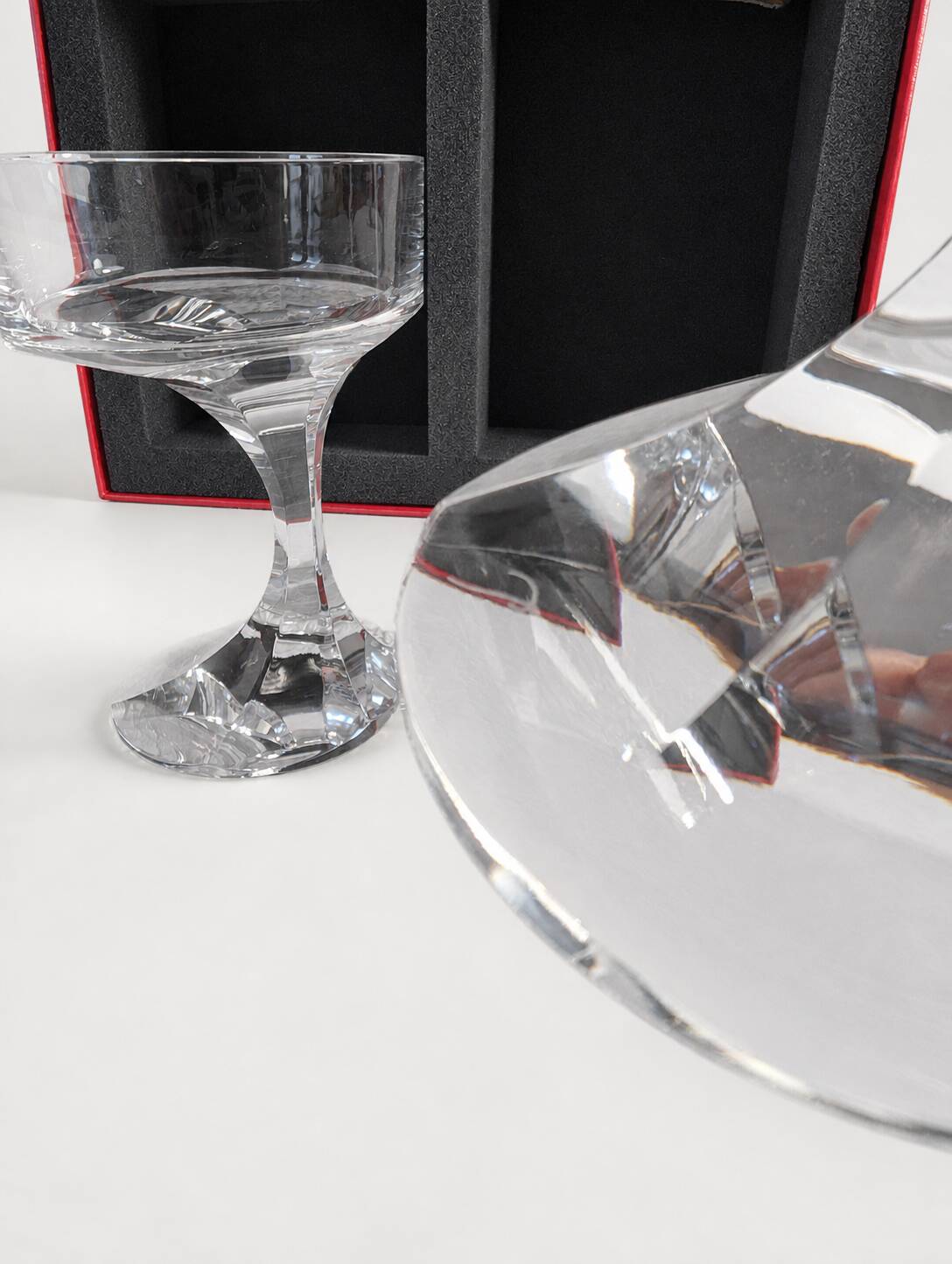 Baccarat - Boris Tabacoff - 2 Champagne glasses - Narcisse - Crystal