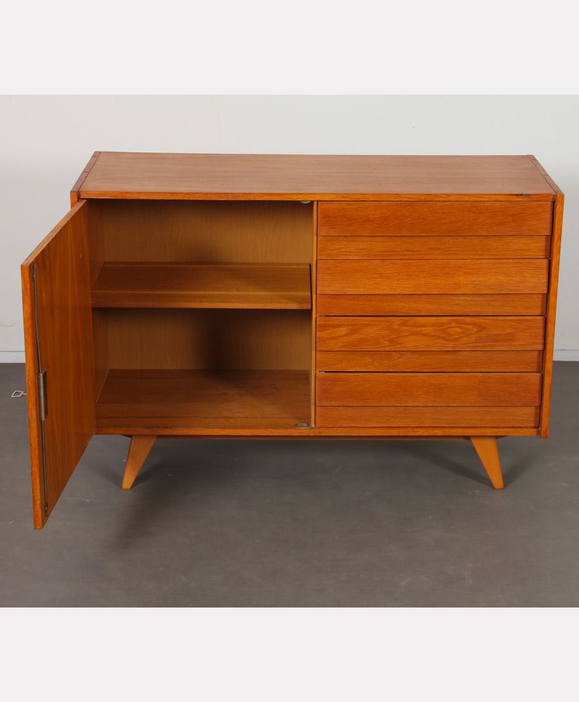 Vintage oak storage by Jiri Jiroutek, model U-458, 1960