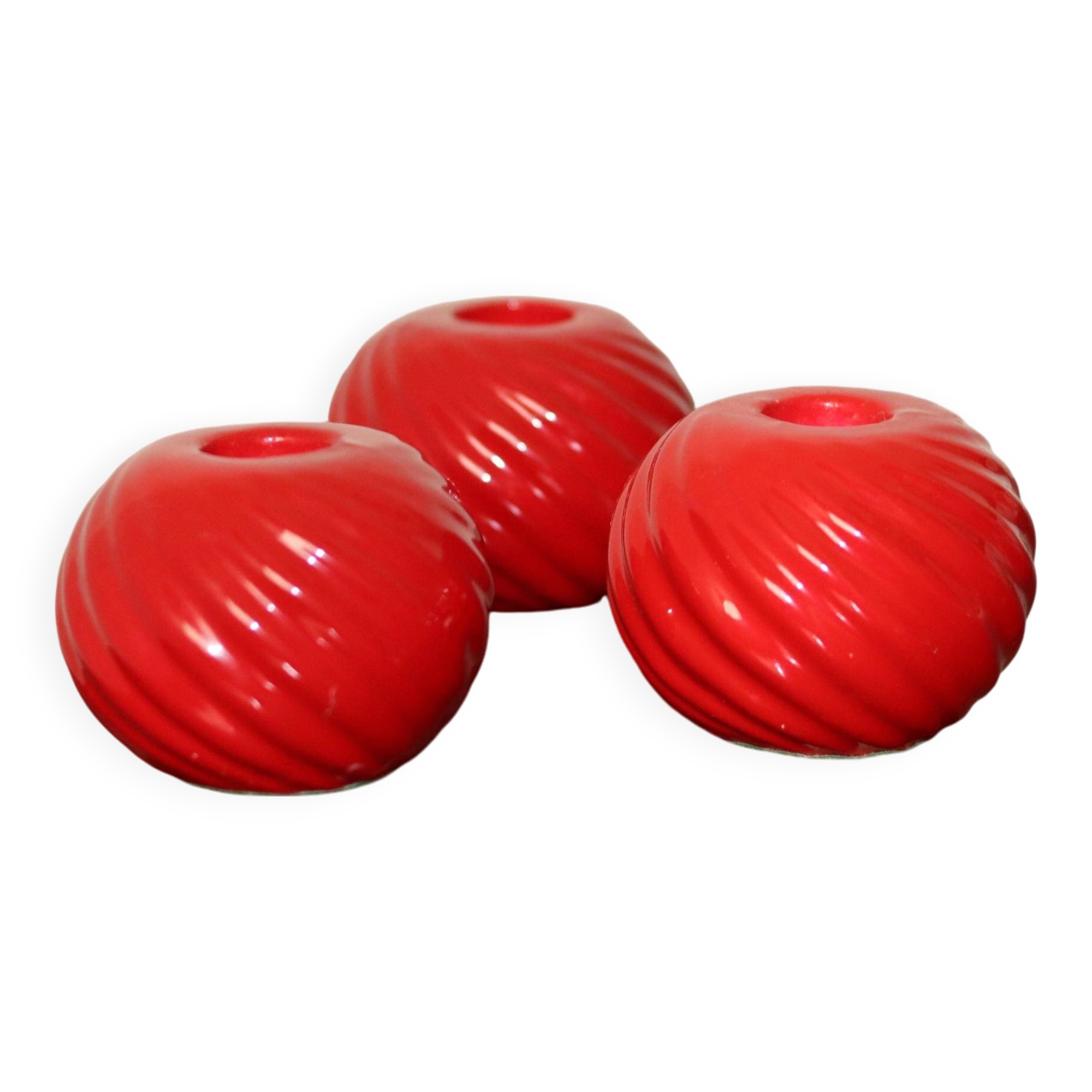 Ceramic candle holder trio