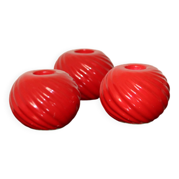 Ceramic candle holder trio