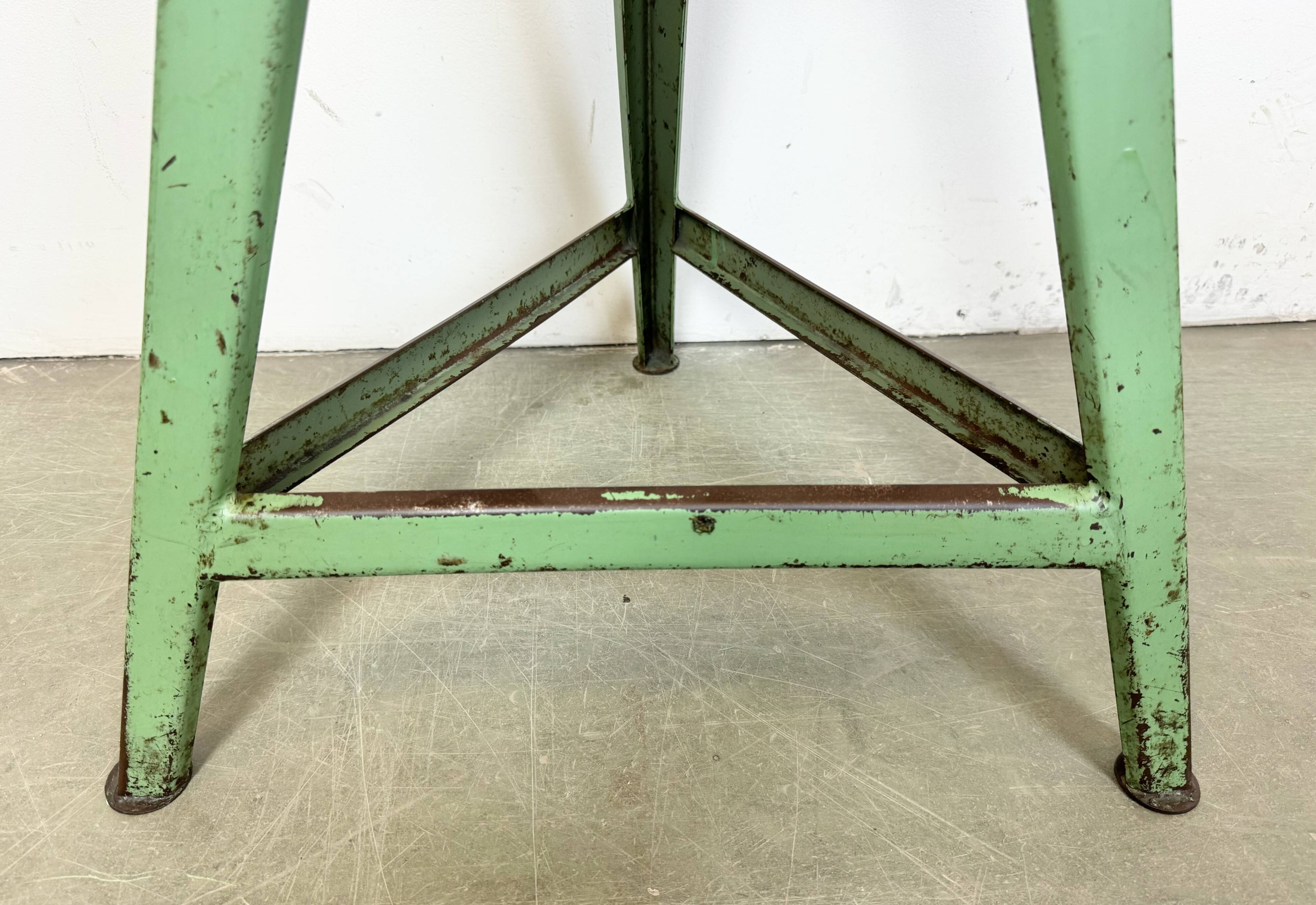 Green Industrial Workshop Stool, 1960s