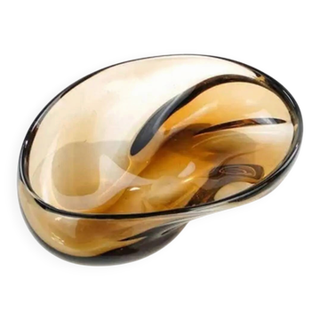 Murano Sommerso centrepiece, glass, design by F. Poli, Italy, 1950s