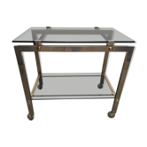 Dessert or side table on wheels from the 70s
