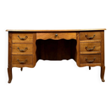 Louis XV period center desk in solid cherry wood circa 1750 Opening in
