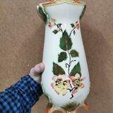 Pair of Vases + Planter Art Nouveau Barbotine / Faience