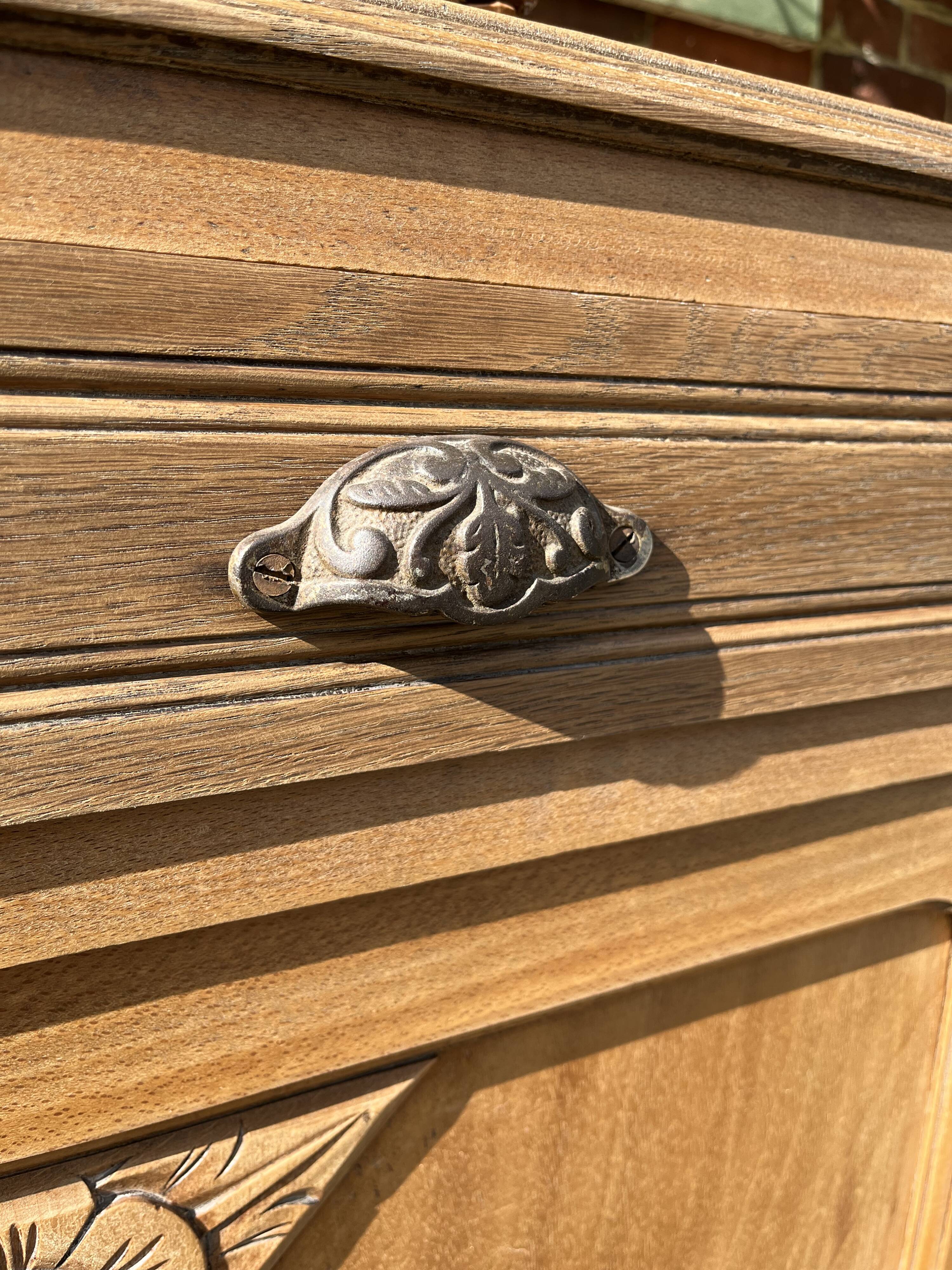 Art deco sideboard shell handles