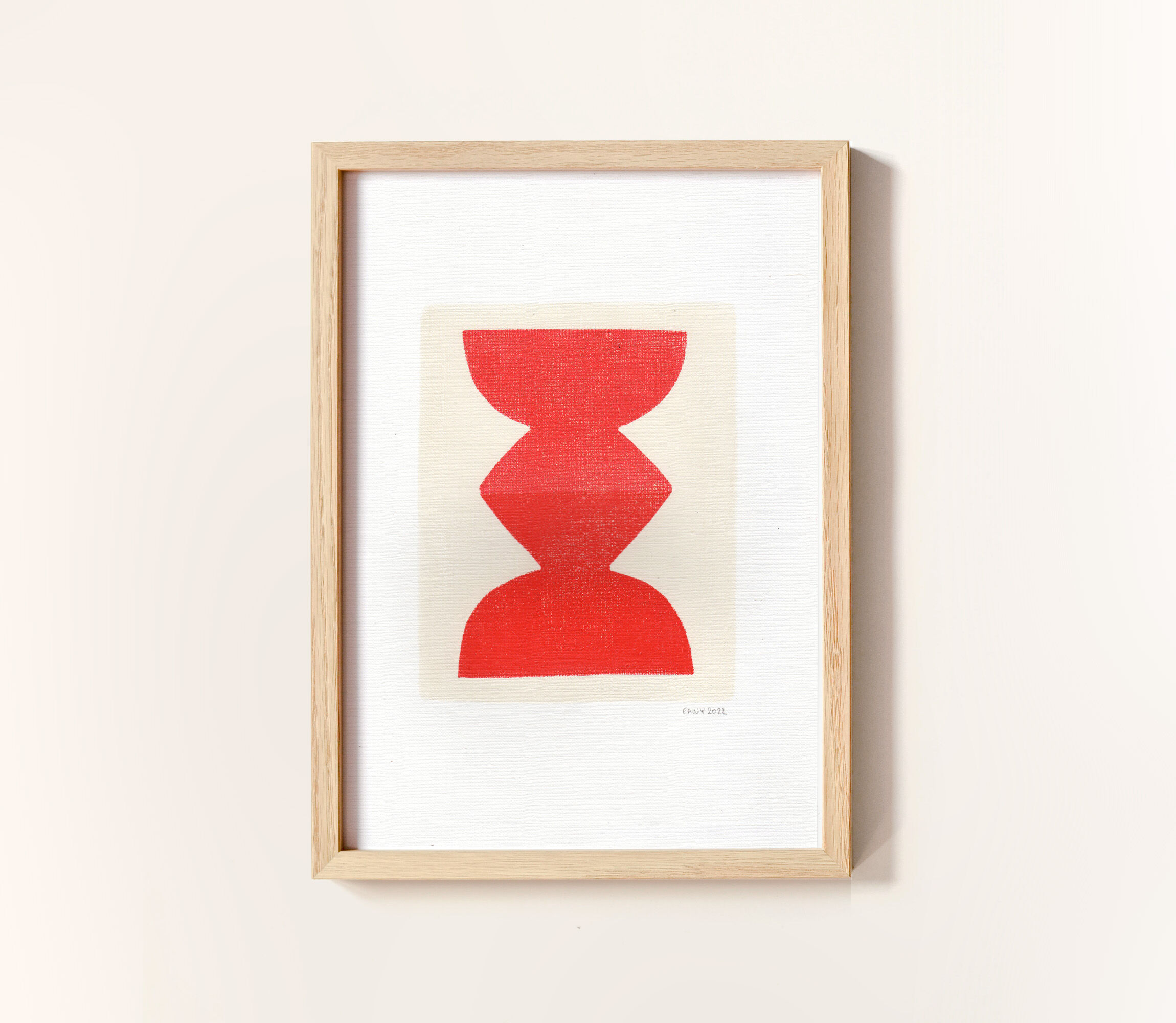 Series of 4 paintings on paper signed Eawy