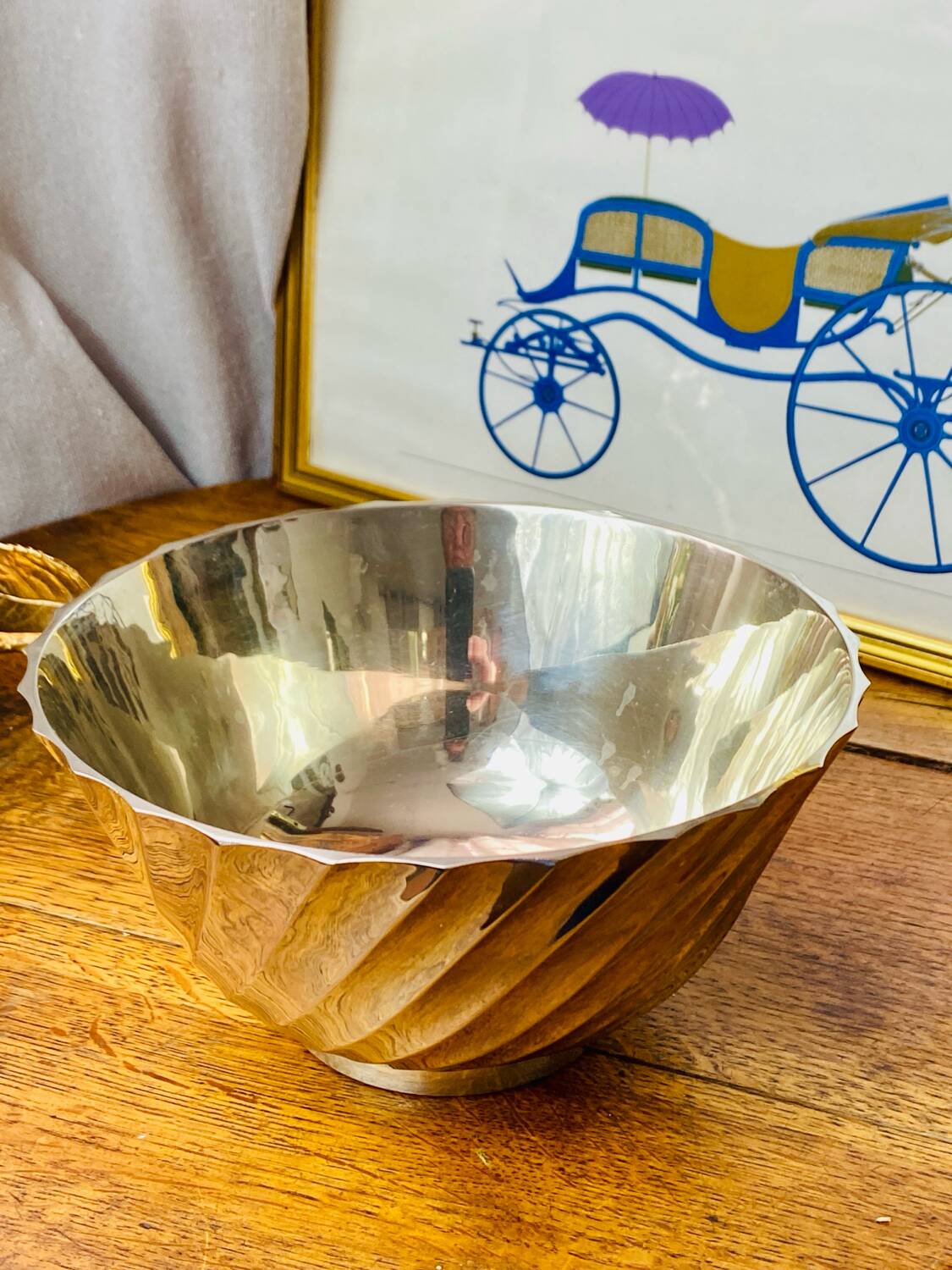 Brass salad bowl