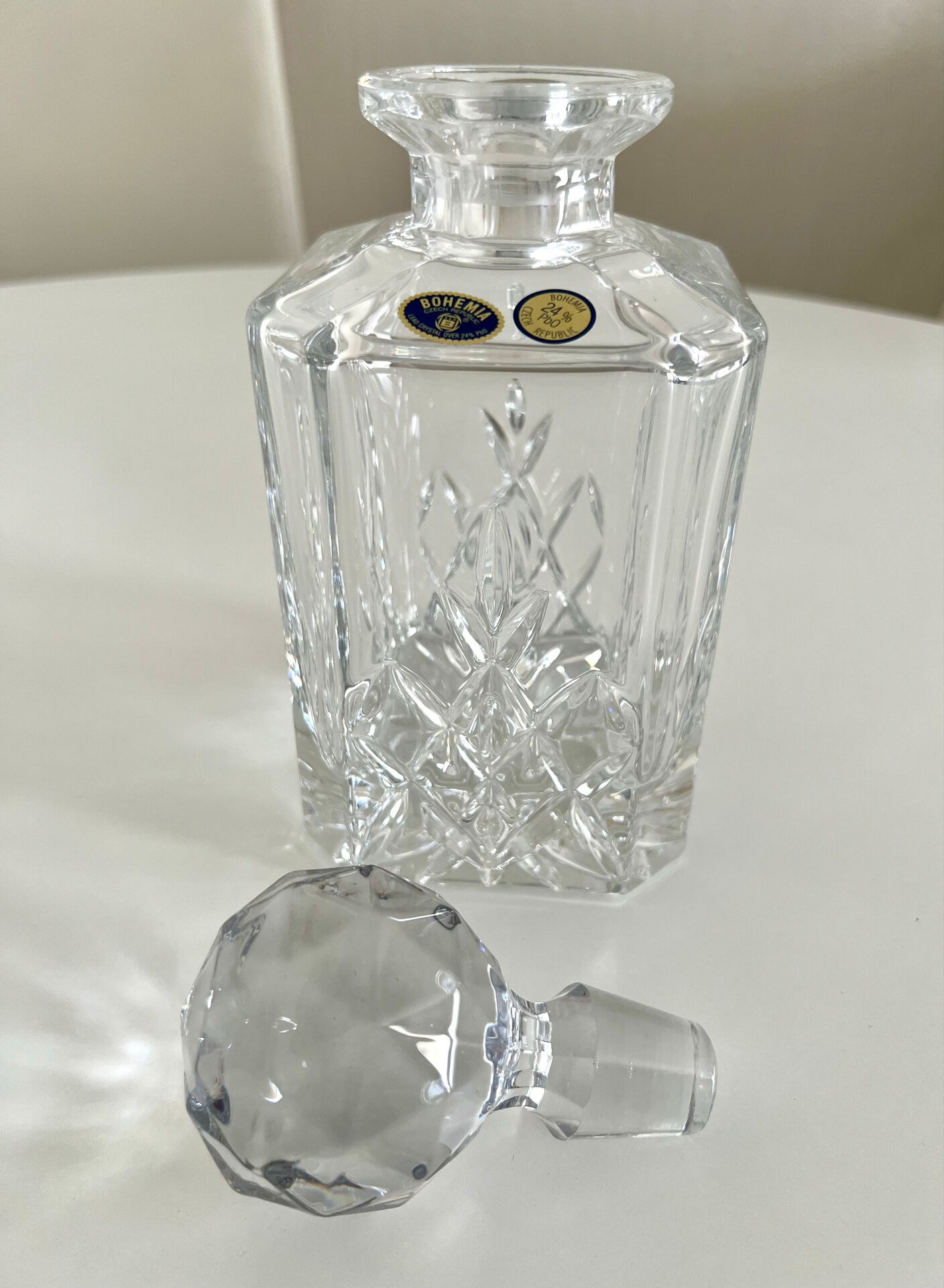 24% PbO crystal whisky carafe – Czech Republic - N