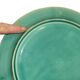 Majolica asparagus plate – 19th century slip – antique turquoise blue