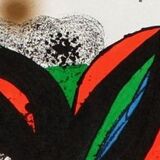 Original lithographic poster Joan Miro, Fundacio Joan Miro - Barcelona 1975.