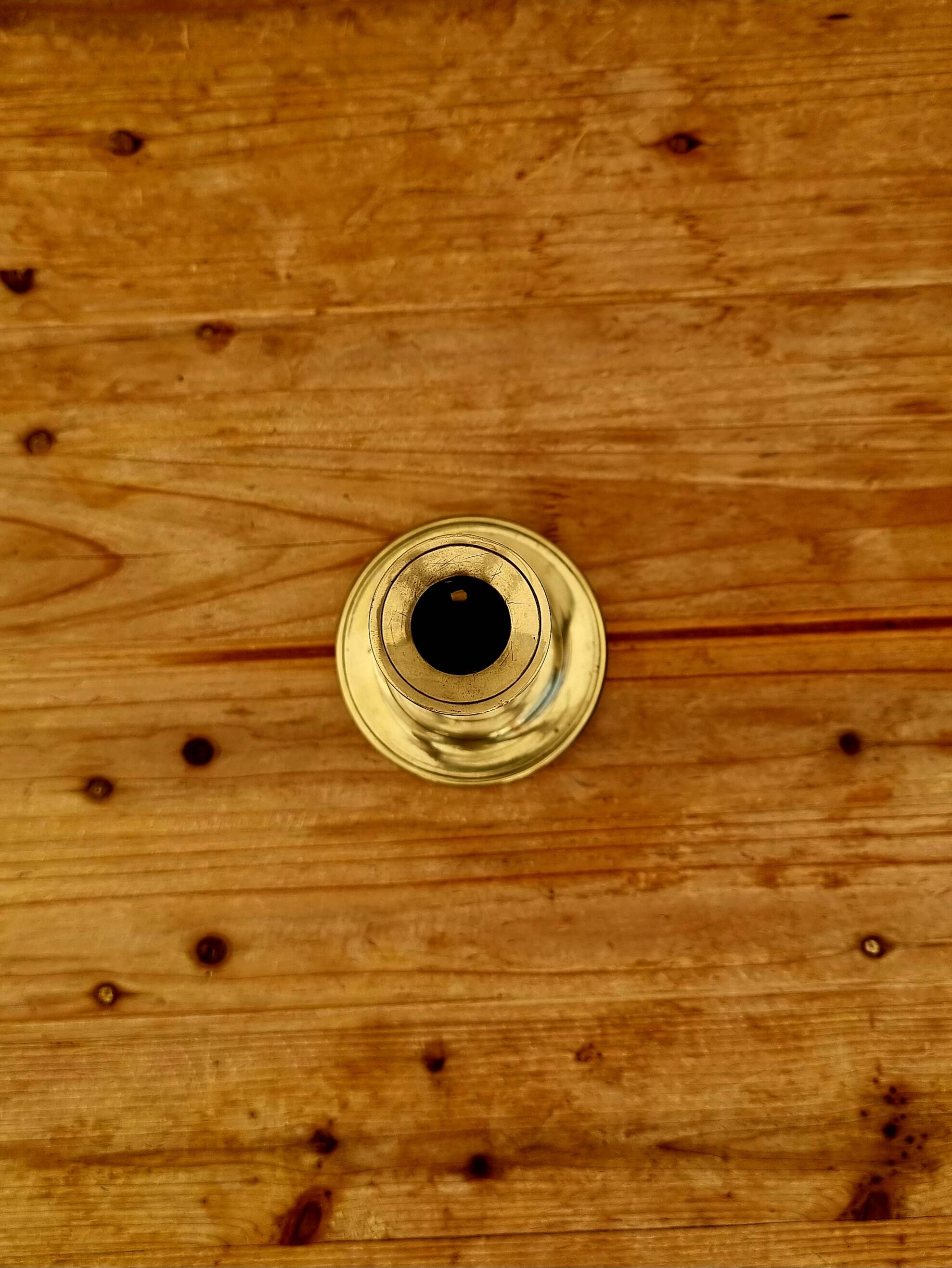 Old brass candle holder