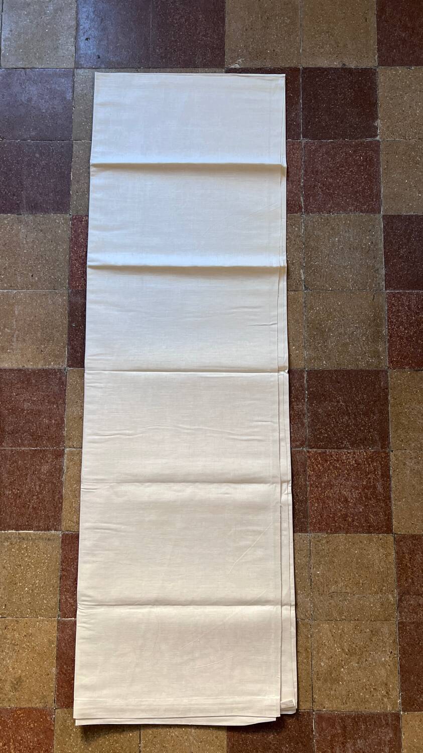 Vintage linen and cotton sheet, new in packaging