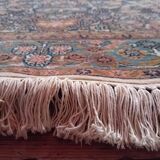 Handmade cashmere wool and silk rug 183x123cm