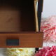 60s modernist style desk in black and mahogany laqué wood