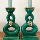 Pair of candlesticks in cermal