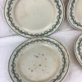 6 assiettes plates anciennes terre de fer