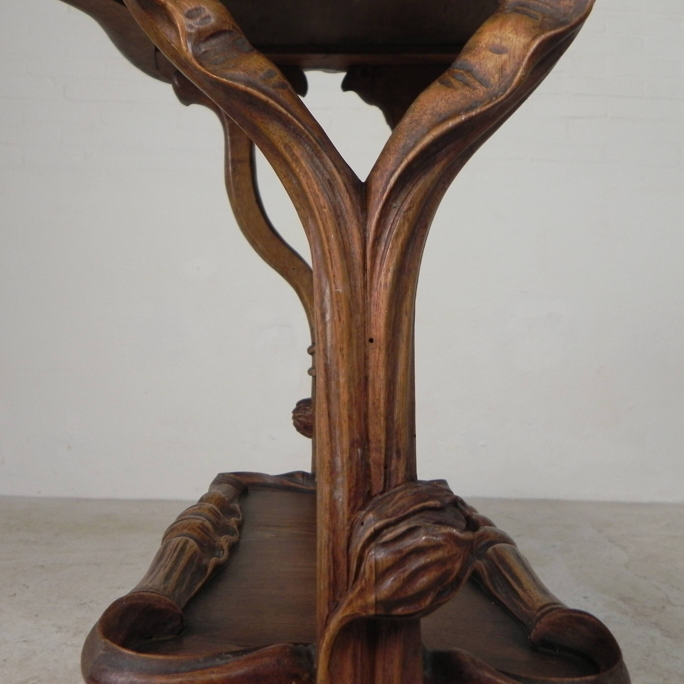 Art Nouveau tea table by Emile Galle, 1899